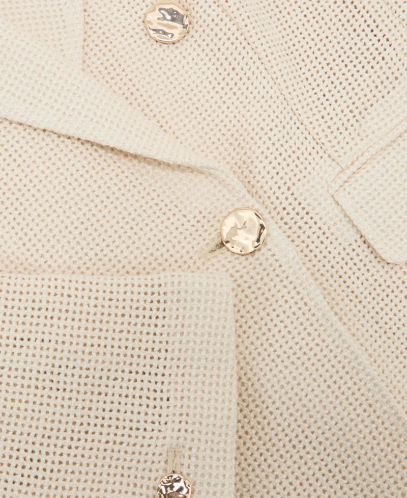 Women's Open-Weave Double-Breasted Blazer