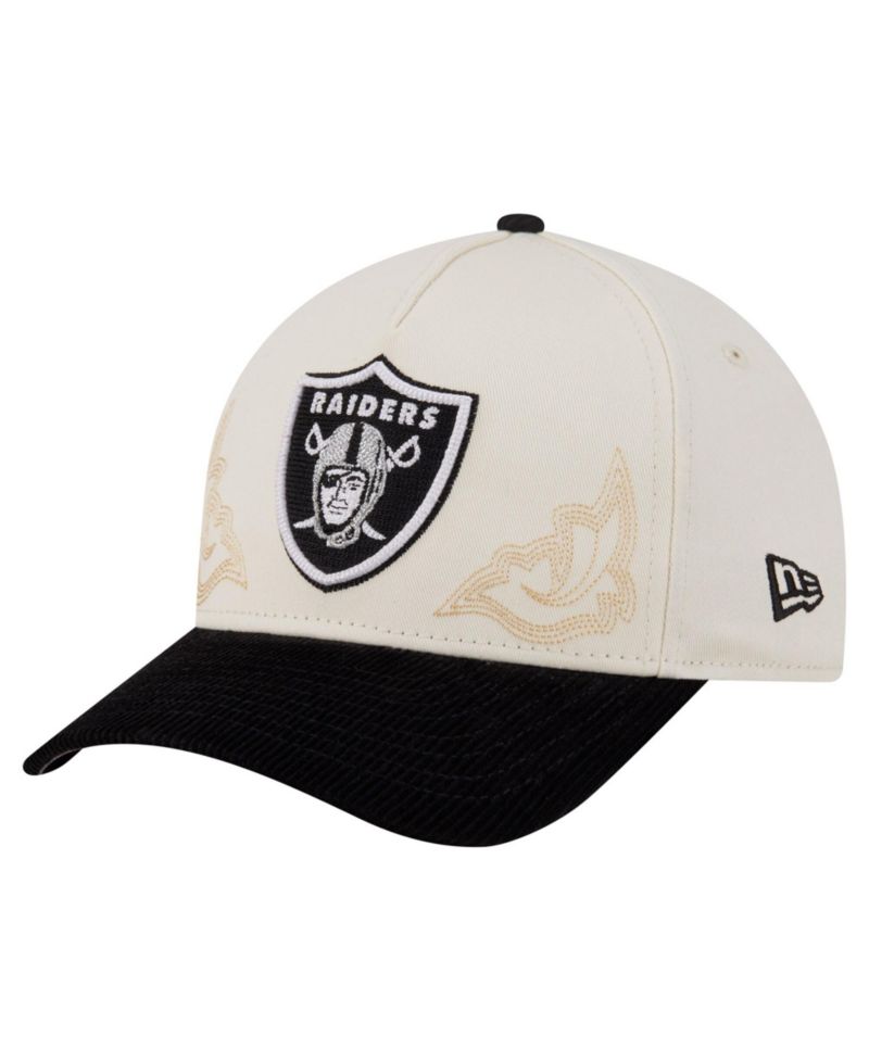 Men's Cream/Black Las Vegas Raiders Western 9FORTY A-Frame Adjustable Hat