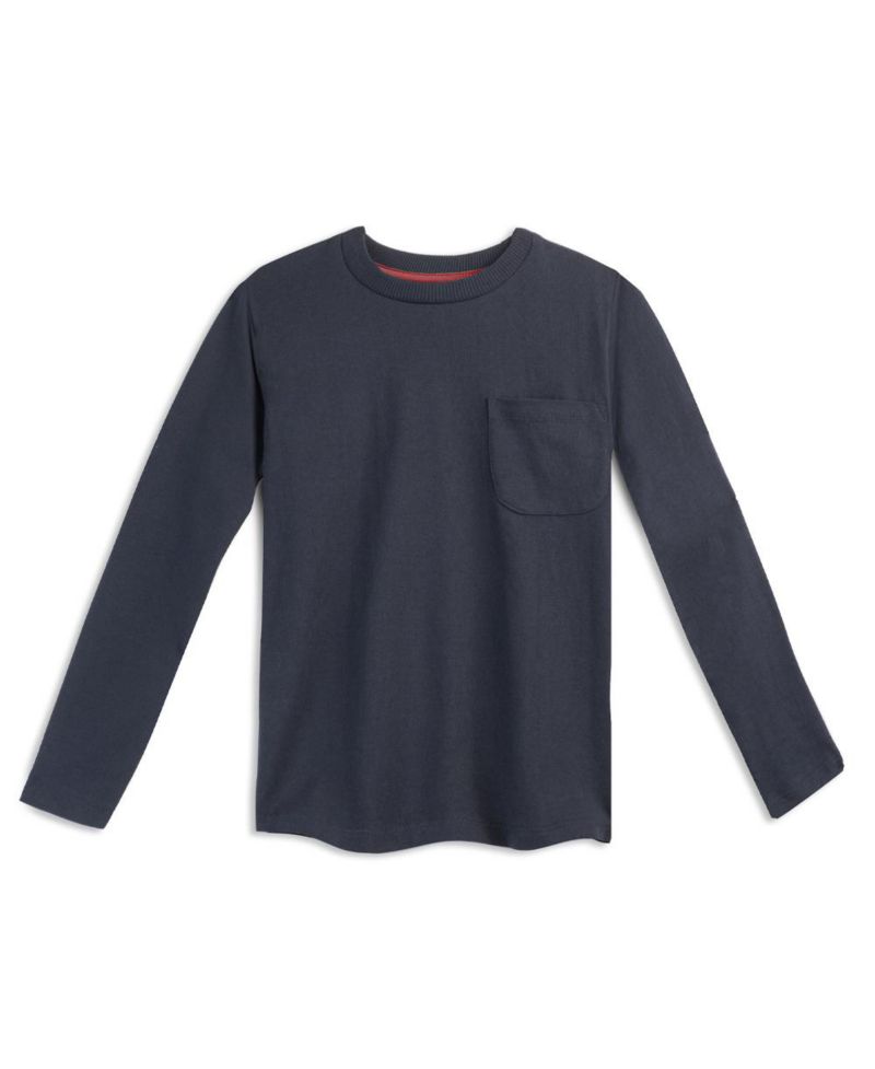 Kids Fair Trade Organic Cotton Long Sleeve Pocket T-Shirt