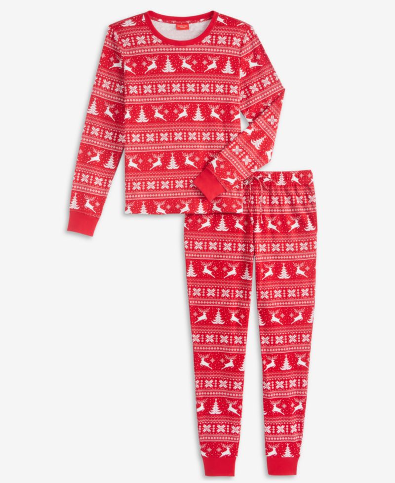 Women's Deer Fairisle Pajama Set
