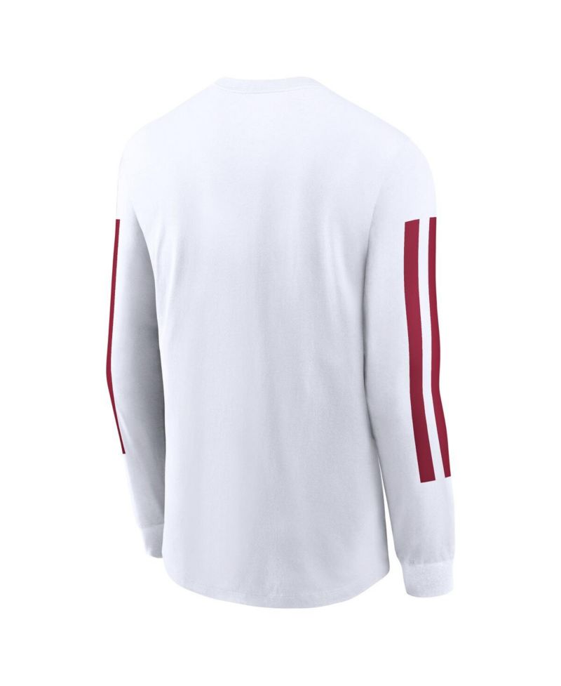 Men's White Oklahoma Sooners Local Spirit Slogan Long Sleeve T-Shirt