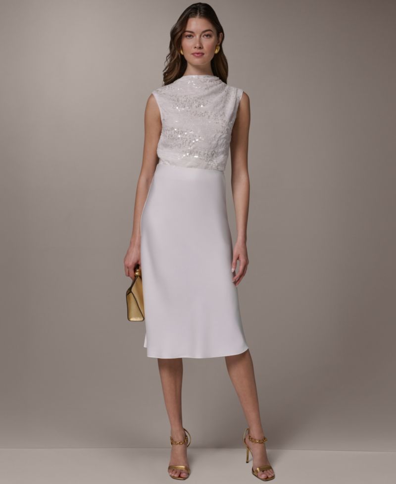Women's Bias Midi Skirt