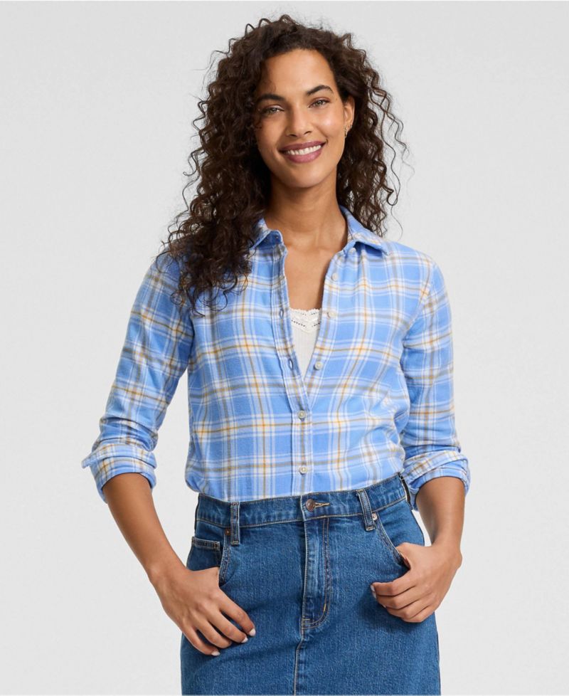 Women's Flannel Boyfriend Long Sleeve Shirt