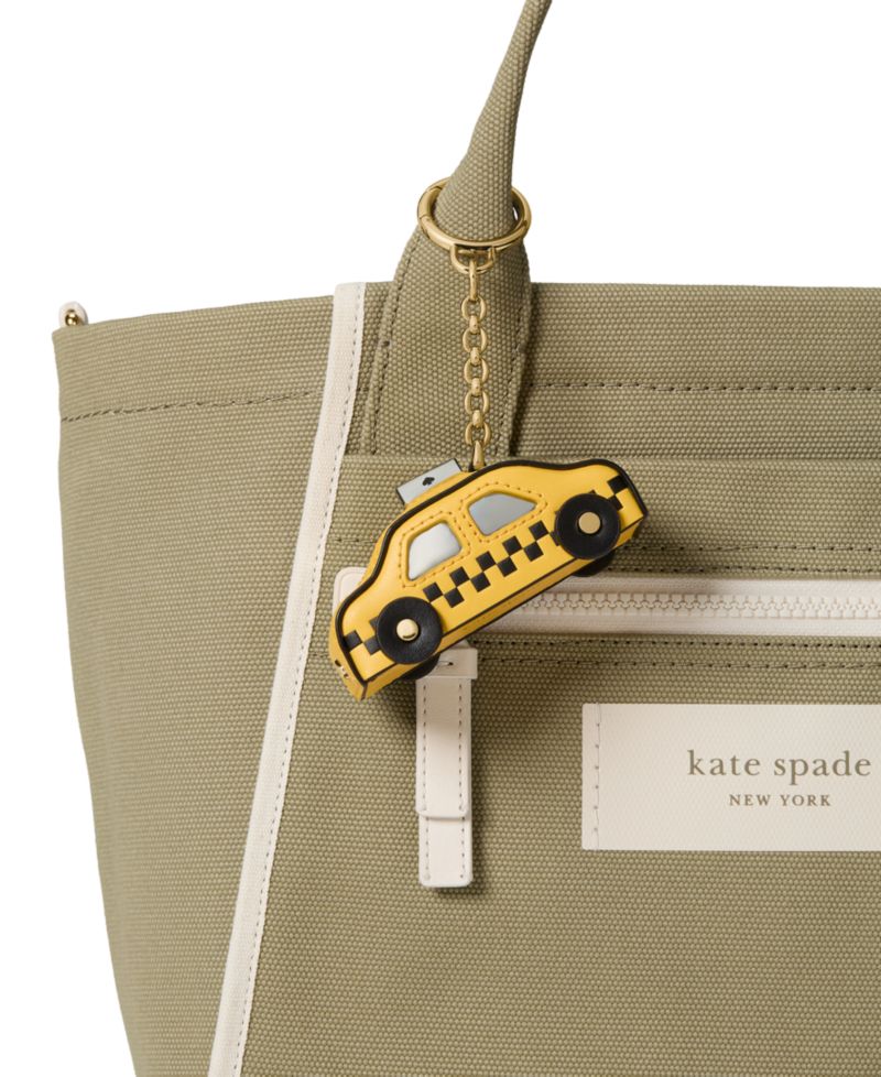 On a Roll Taxi Leather Bag Charm