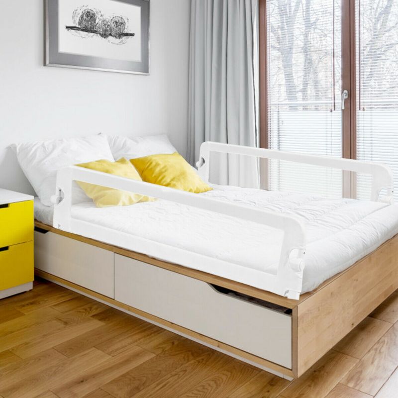 Extra Long Foldable Bed Guard Rail for Children, Easy to Install and Store