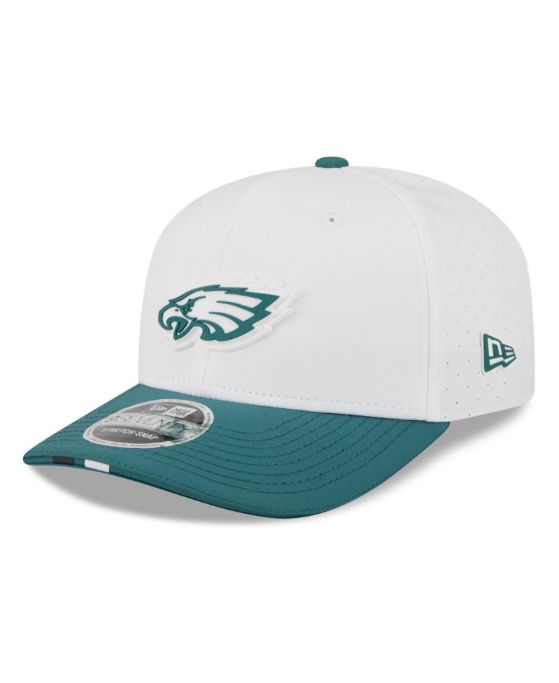 Men's White/Midnight Green Philadelphia Eagles 2025 NFL Training Camp 9SEVENTY Adjustable Hat