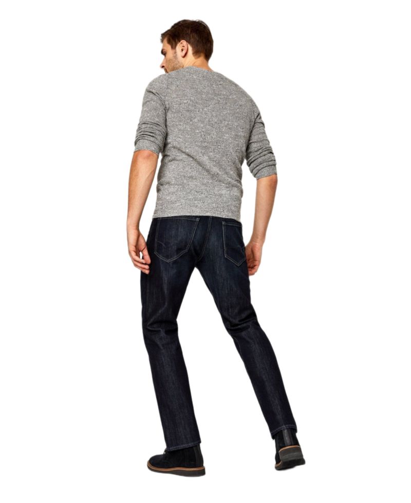 Men's Matt Mid Rise Relaxed Straight Leg In Deep Stanford Jean