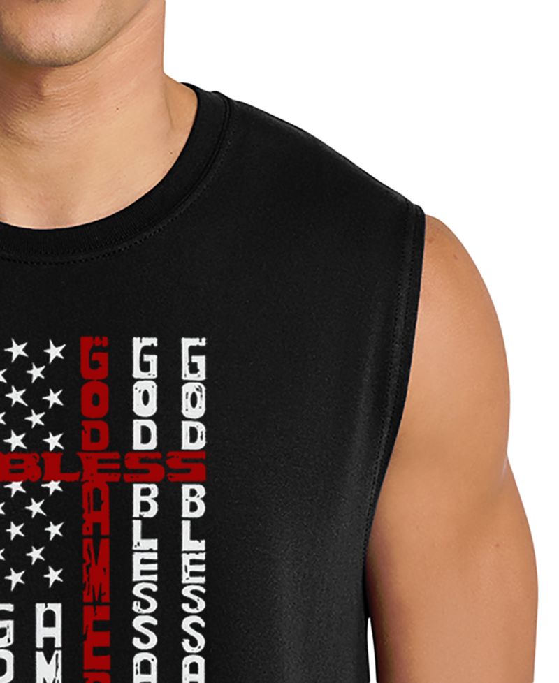 Men's Vertical American Flag Graphic Tank Top