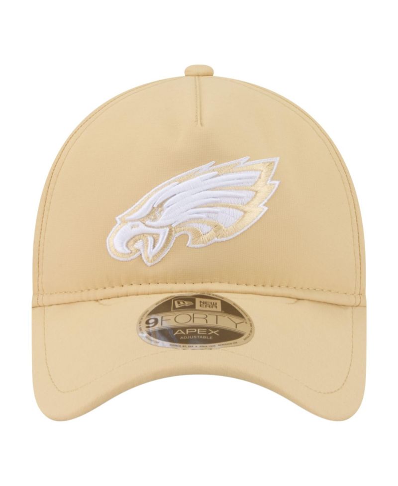 Men's Tan Philadelphia Eagles Apex 9FORTY Adjustable Hat