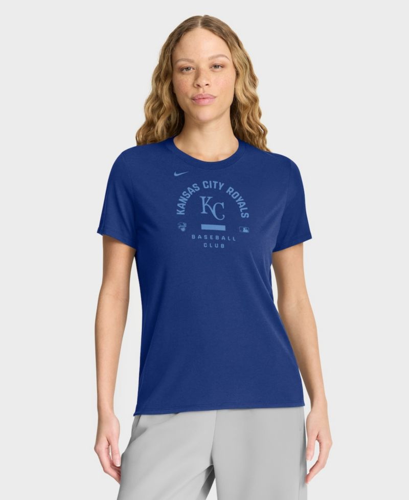 Women's Royal Kansas City Royals Authentic Collection Early Work Tri-Blend Dri-FIT T-Shirt