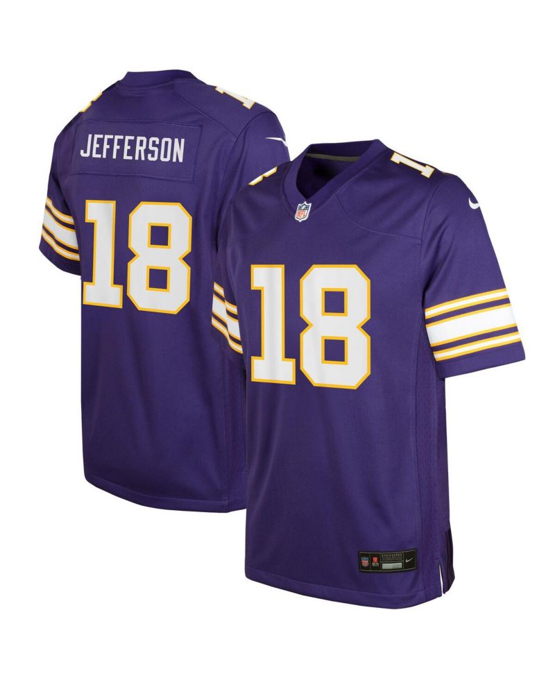 Big Boys Justin Jefferson Purple Minnesota Vikings Classic Player Game Jersey