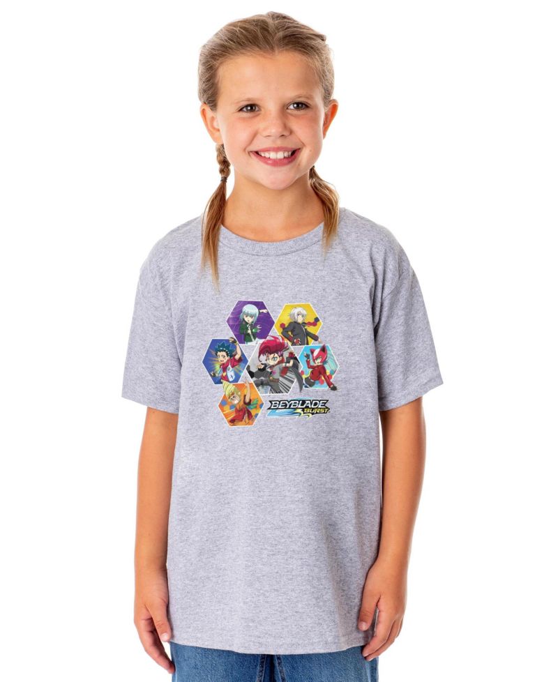 Burst TV Show Series Boys' XS - XL' Unisex Characters Crewneck T-Shirt