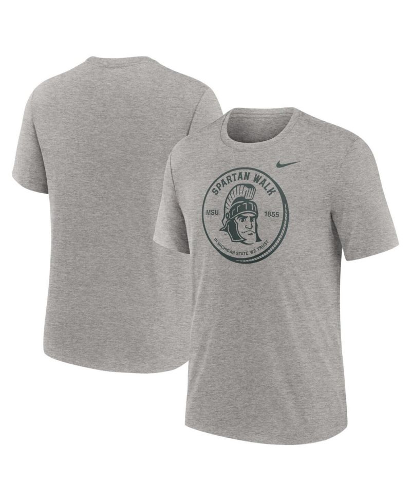 Men's Heather Gray Michigan State Spartans Local Campus Time Honored Tradition Tri-Blend T-Shirt