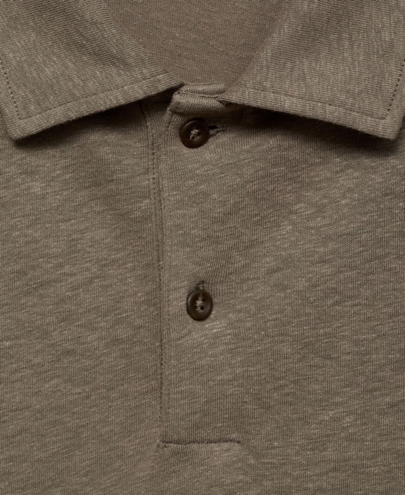 Men's Linen Blend Slim Fit Polo Shirt