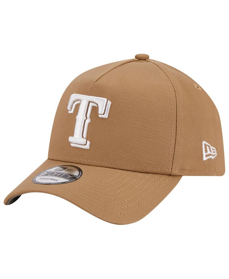 Men's Khaki Texas Rangers A-Frame 9FORTY Adjustable Hat