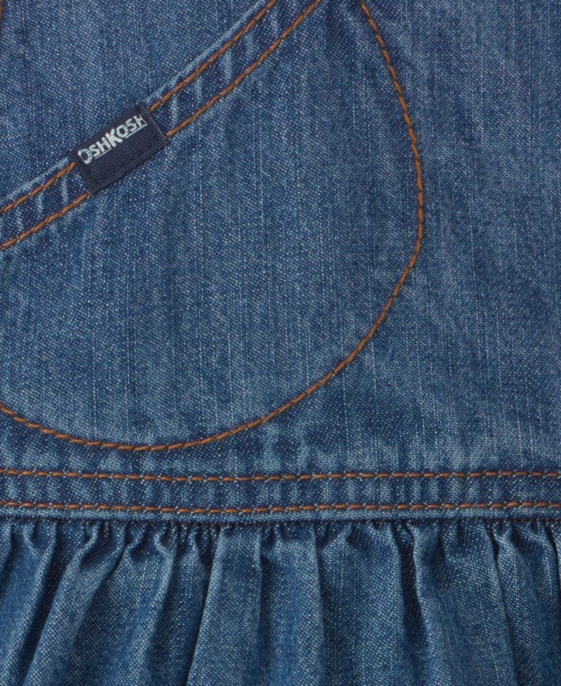 Baby Girls' Long-Sleeve Top and Denim Skirtall, 2-Piece Set