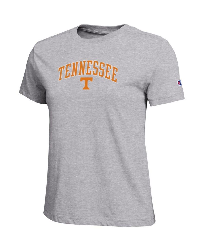 Women's Heather Gray Tennessee Volunteers Arched Over Logo T-Shirt