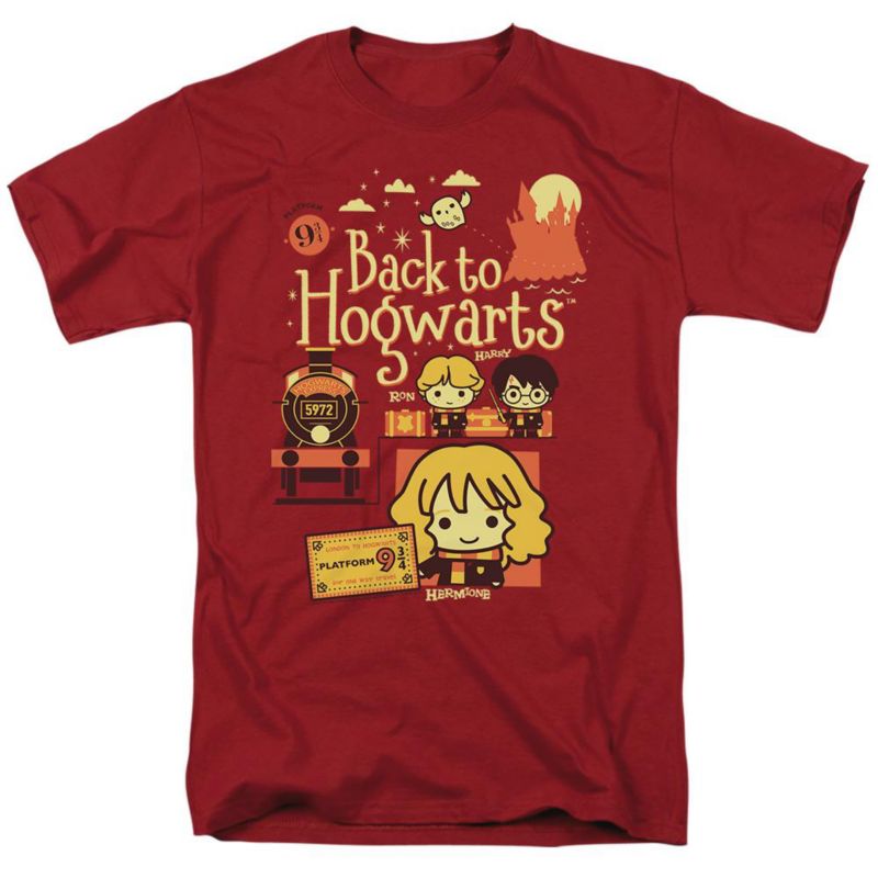 Men's Back To Hogwarts Platform 9 34 Chibis T Shirt