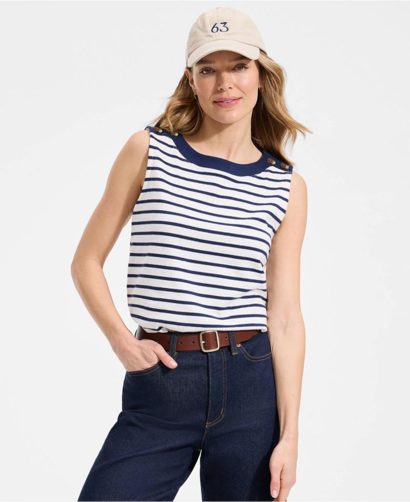 Women's Mariner Button Shoulder Tank
