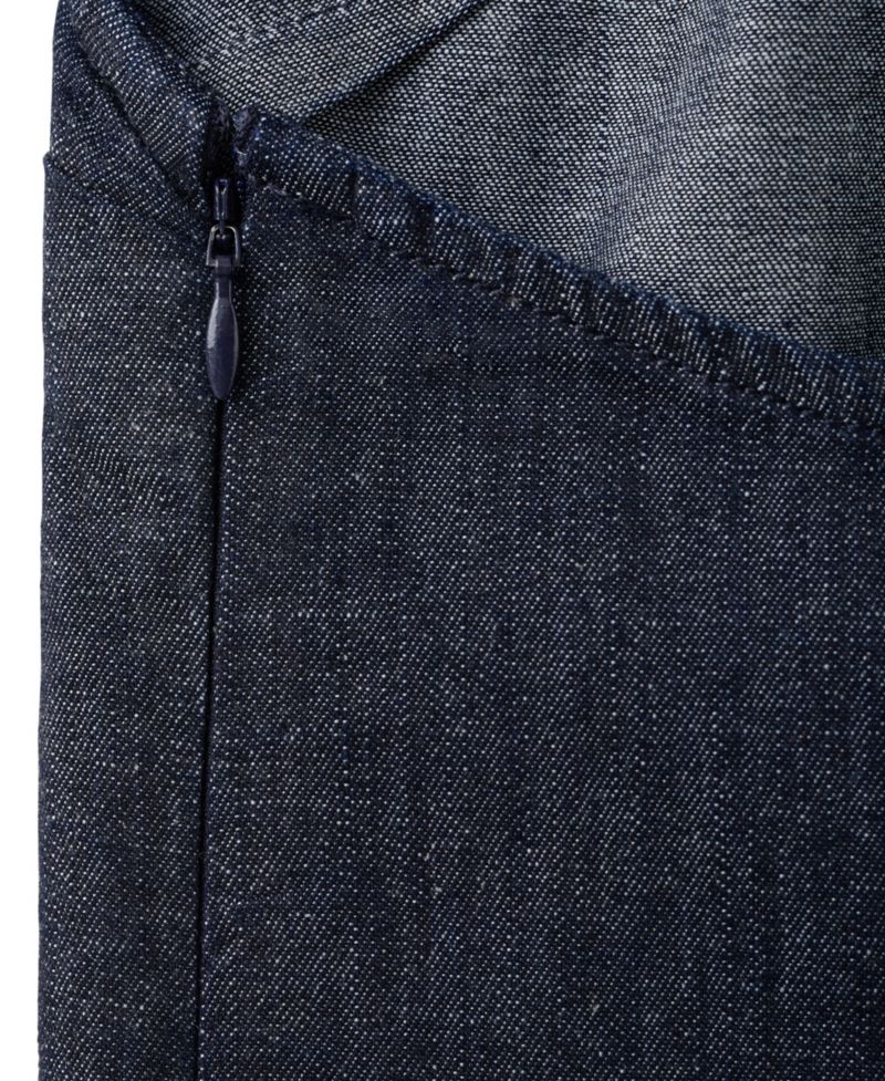 Women's Halter Neck Open-Back Denim Dress