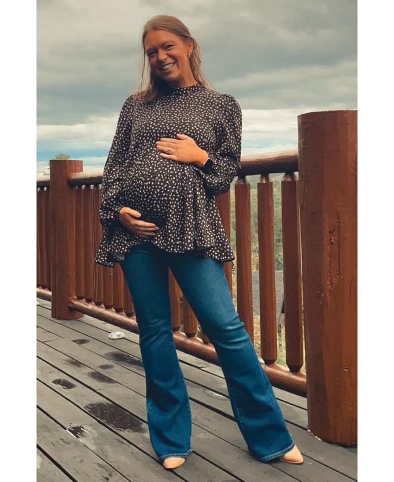 Women's Mock Neck Tiered Top