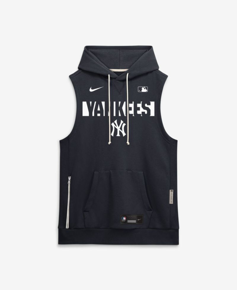 Men's Navy New York Yankees Authentic Collection Standard Issue Dri-FIT Sleeveless Hoodie