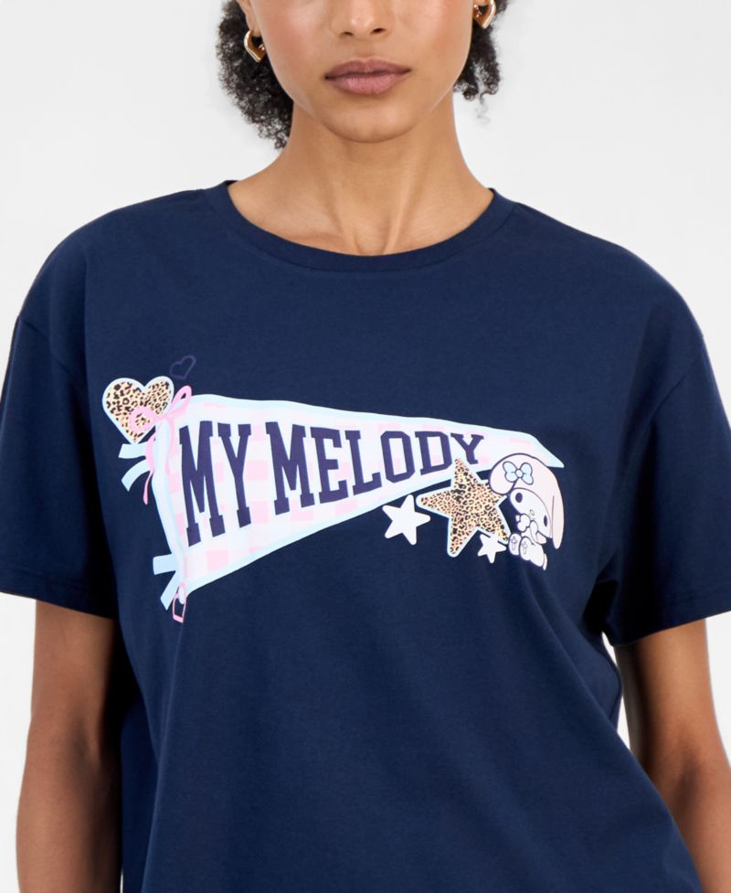 Juniors' My Melody Pennant Graphic T-Shirt
