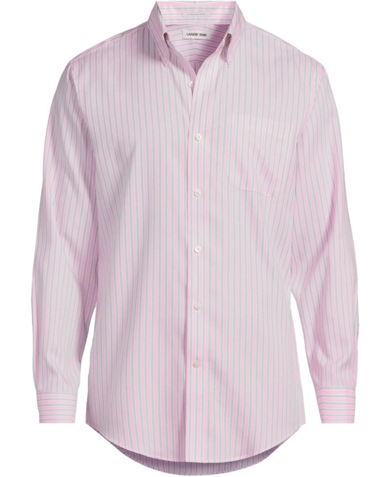 Men's No Iron Supima Cotton Pinpoint Buttondown Collar Dress Shirt