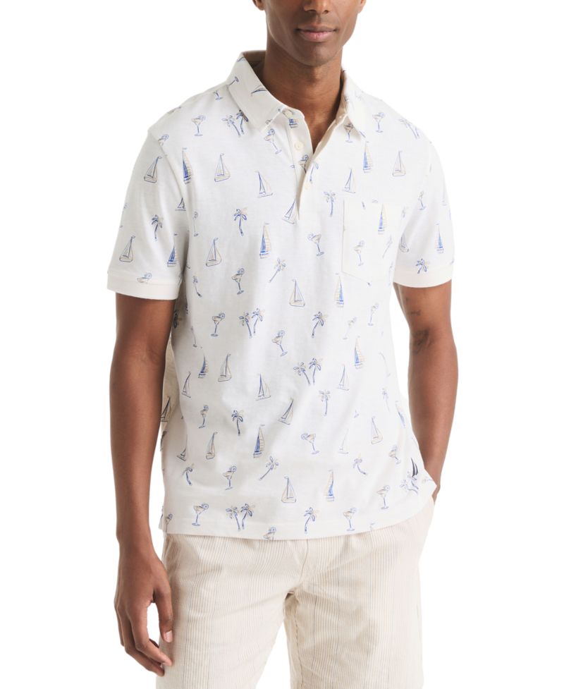 Men's Classic-Fit Sailboat Graphic Polo Shirt