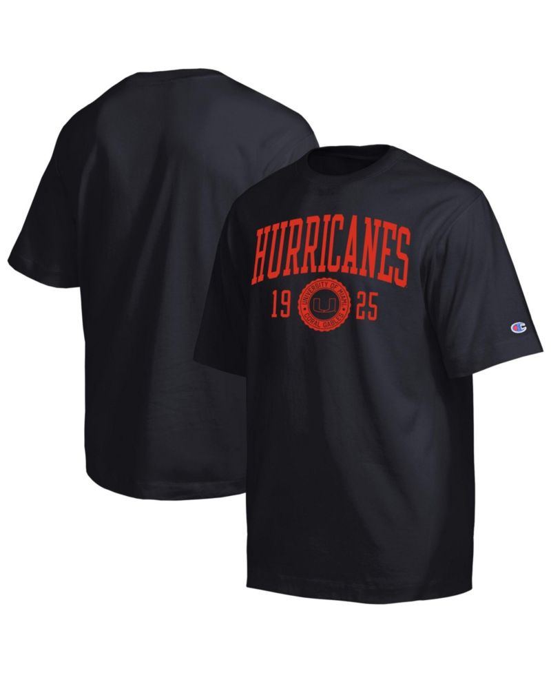Men's Black Miami Hurricanes Established Tradition Heavyweight T-Shirt