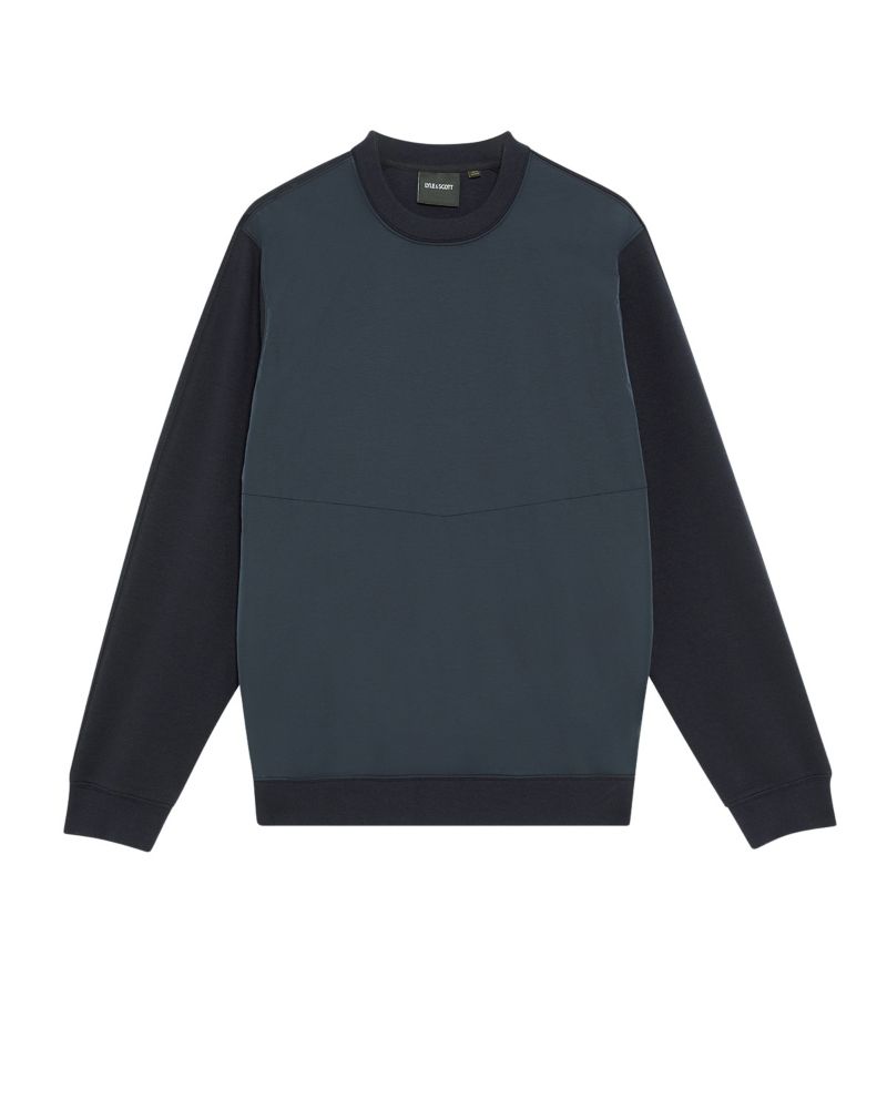 Men's Half Raglan Hybrid Long Sweatshirt