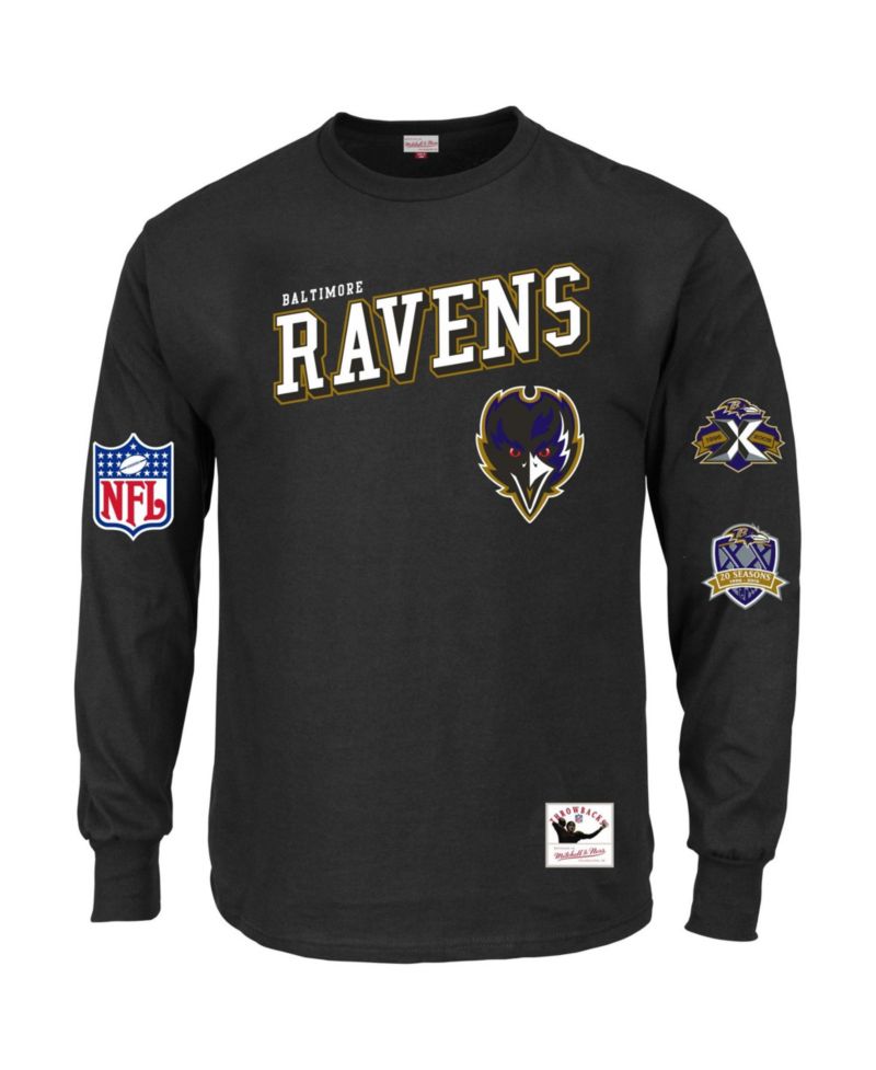 Men's Black Baltimore Ravens Big & Tall Training Camp Long Sleeve T-Shirt