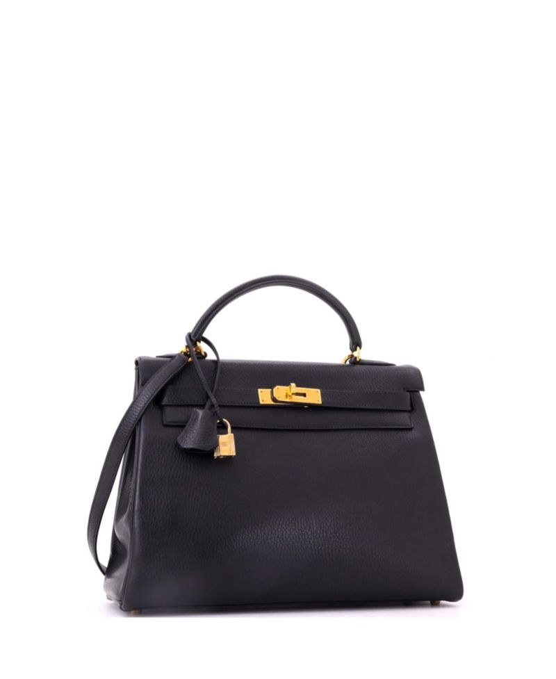 Pre-Owned Herm&egrave;s Kelly 32 Leather Gold-Tone Shoulder Bag