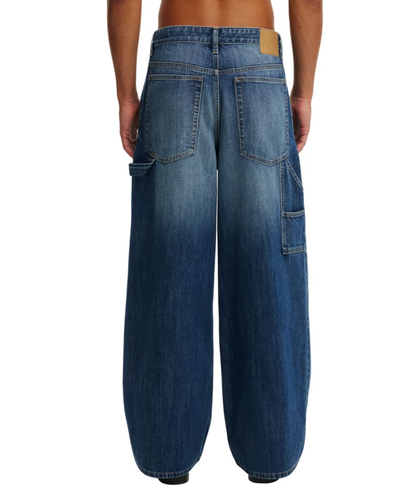 Men's Ultra Baggy Jean Wide-Leg Rigid-Denim Jeans