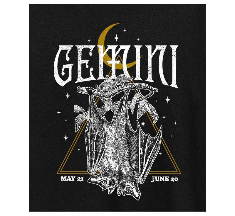 Gemini Bats Plus Size Graphic T-Shirt