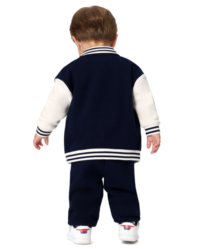 Baby Boys' Fleece Varsity Jacket, T-Shirt and Jogger Pants, 3-Piece Set