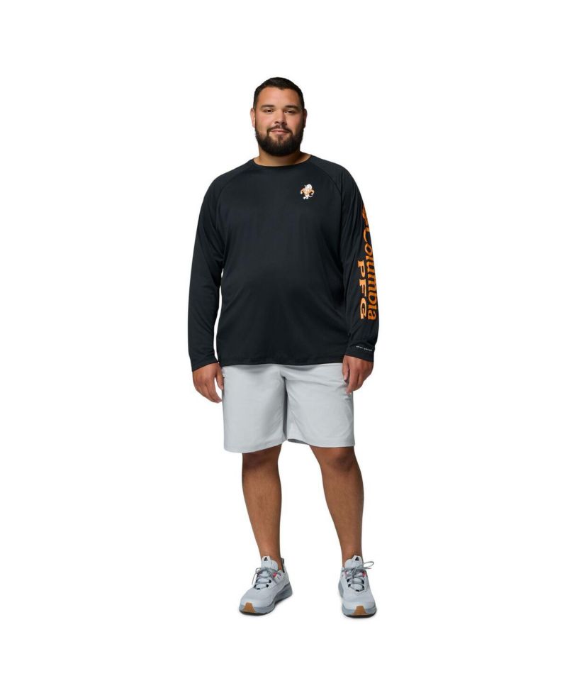 Men's Black Tennessee Volunteers Big & Tall Terminal Tackle Long Sleeve Omni-Shade T-Shirt
