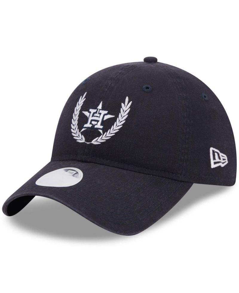 Women's Navy Houston Astros Leaves 9TWENTY Adjustable Hat
