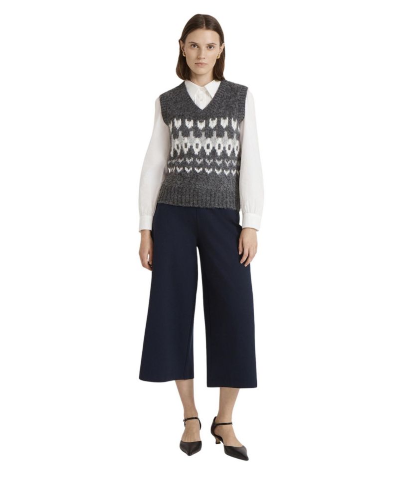 Women's Courtney Fair Isle V-Neck Sleeveless Sweater Vest