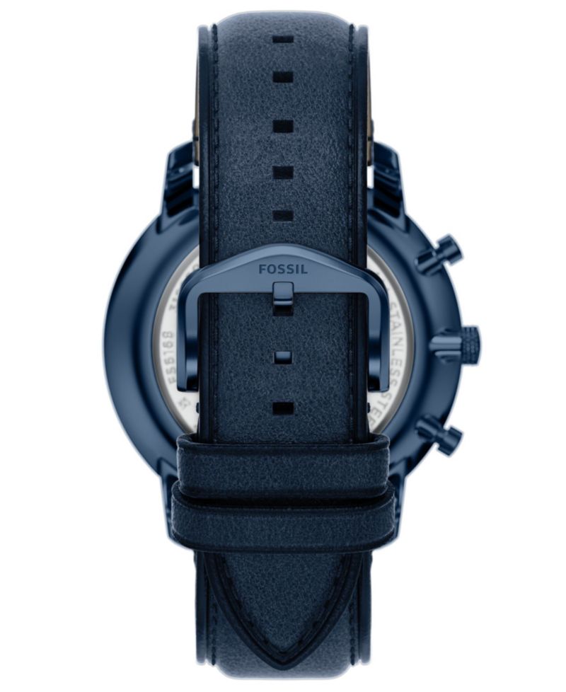 Men's Neutra Chronograph Navy Leather Watch 44mm