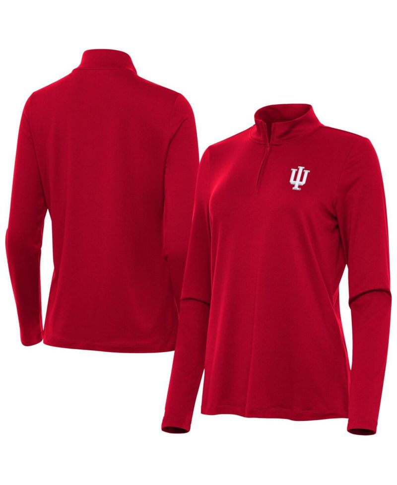 Women's Crimson Indiana Hoosiers Reprocess Quarter-Zip Sweatshirt
