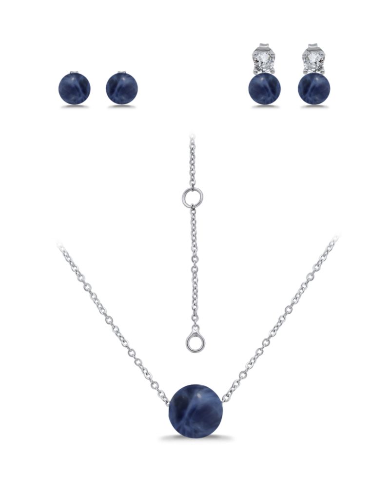 Серебристый/Sodalite