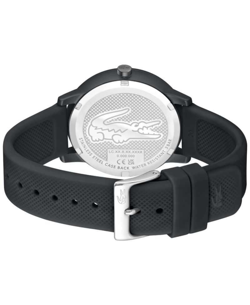 Men's L 12.12 Move Dark Grey Silicone Strap Watch 42mm