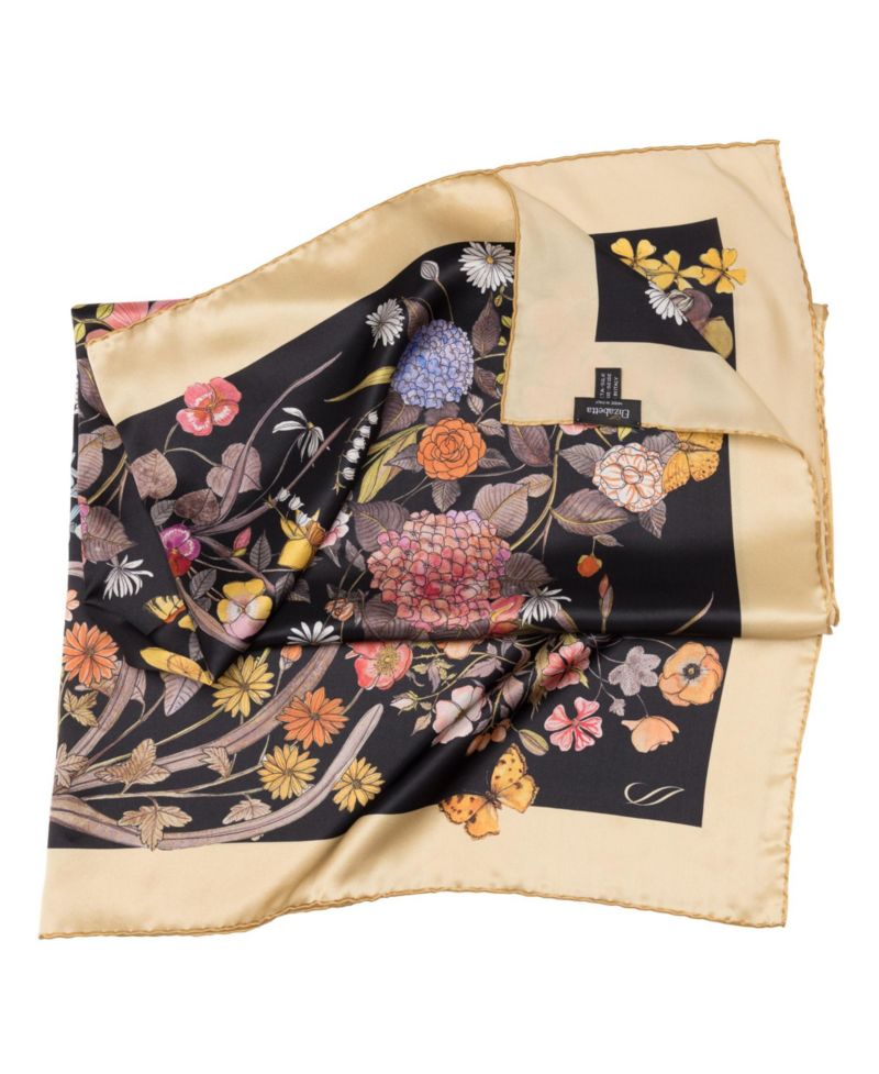 Flora - Hand Rolled Silk Foulard for Women