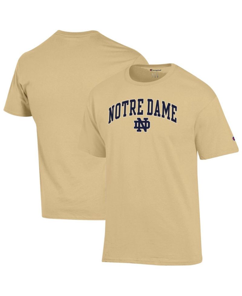 Men's Gold Notre Dame Fighting Irish Arch Over Logo T-Shirt