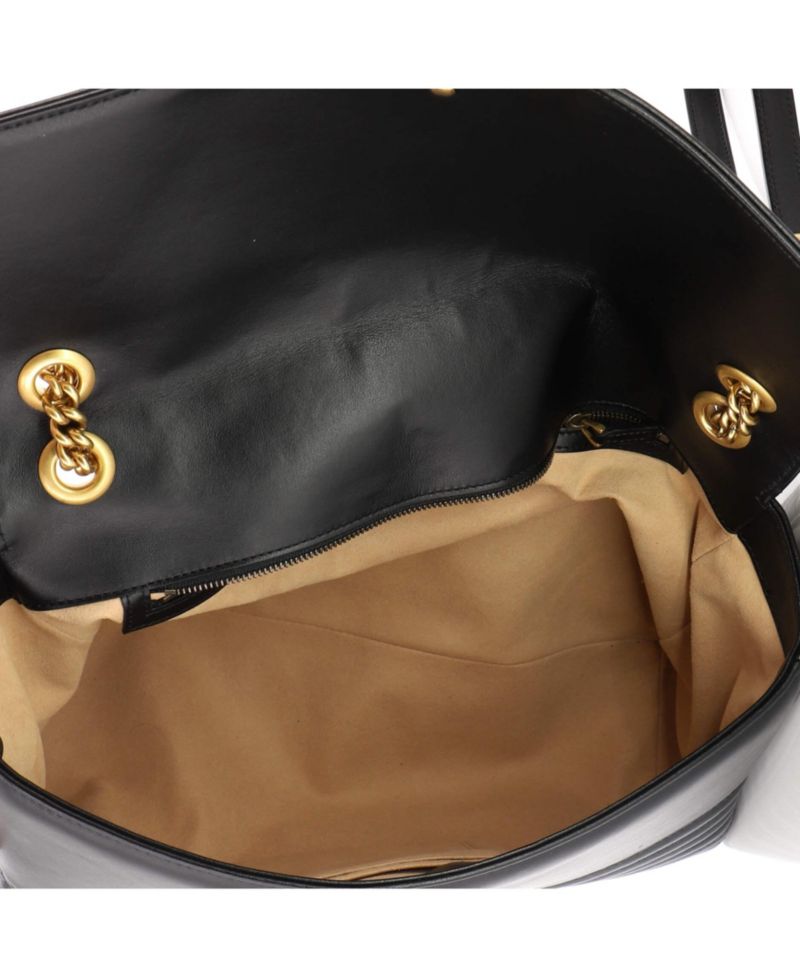 Large GG Marmont Flap Bag Matelasse Leather
