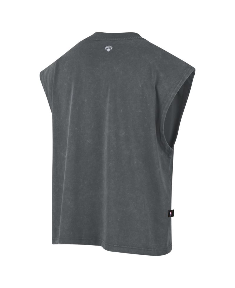 Men's Charcoal New York Knicks 2026 Standard Issue Pre-Game Sleeveless Top