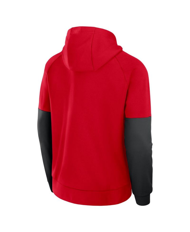 Men's Scarlet Ohio State Buckeyes Fitness Performance Pullover Hoodie
