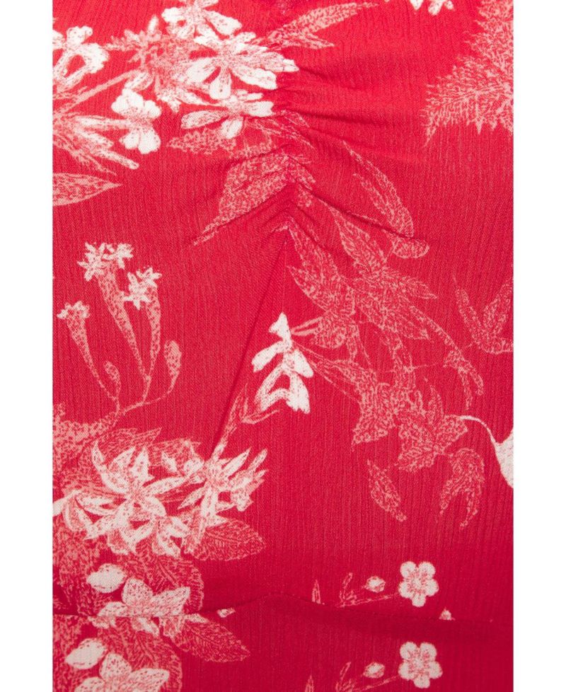 Women's Floral-Print A-Line Sweetheart Midi Dress