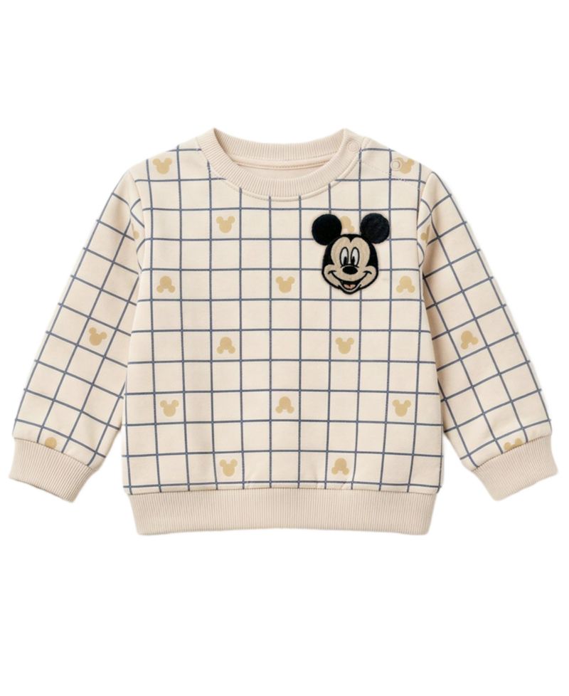 Baby Boys' Mickey Jogger Long-Sleeve Crewneck Sweatshirt and Jogger Pants, 2-Piece Set
